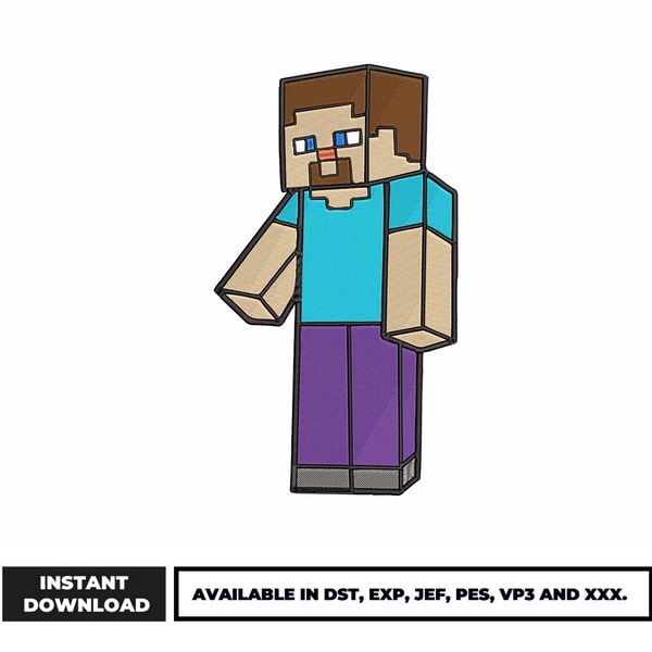 Steve R Design Steve minecraft embroidery design, Minecraft embroidery, Ani | Inspire ...