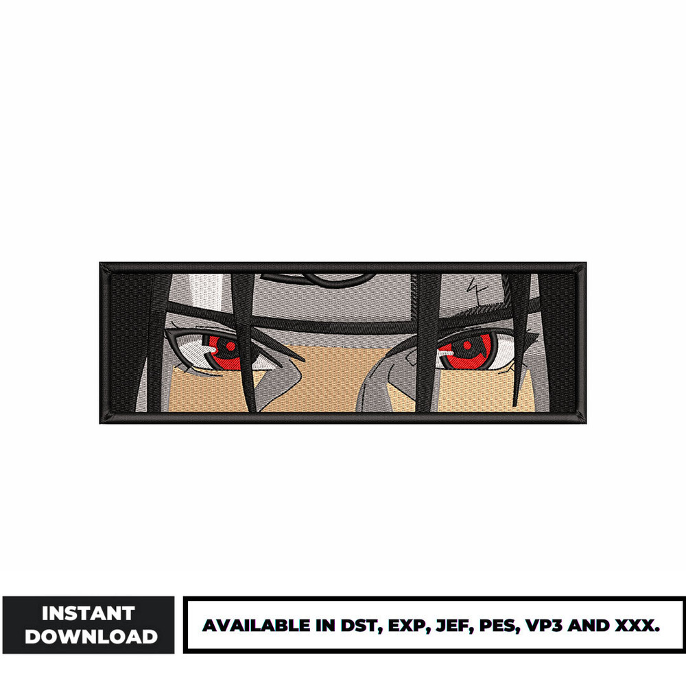 Itachi eyes embroidery design