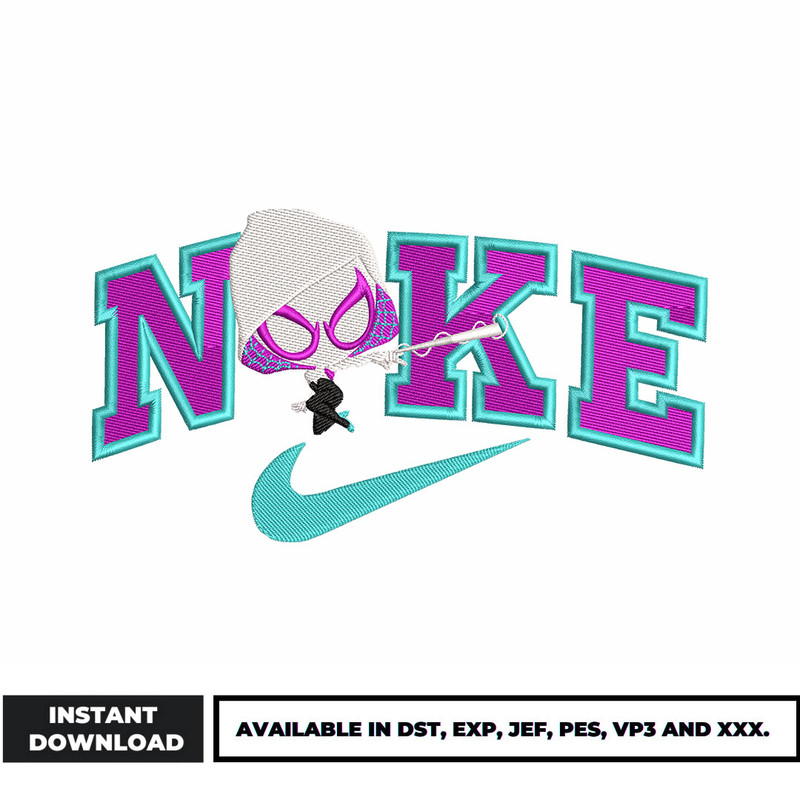 Nike Gwen Stacy embroidery design