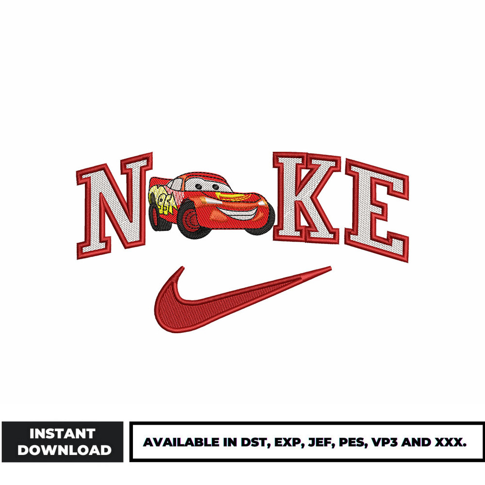 Nike Mcqueen embroidery design