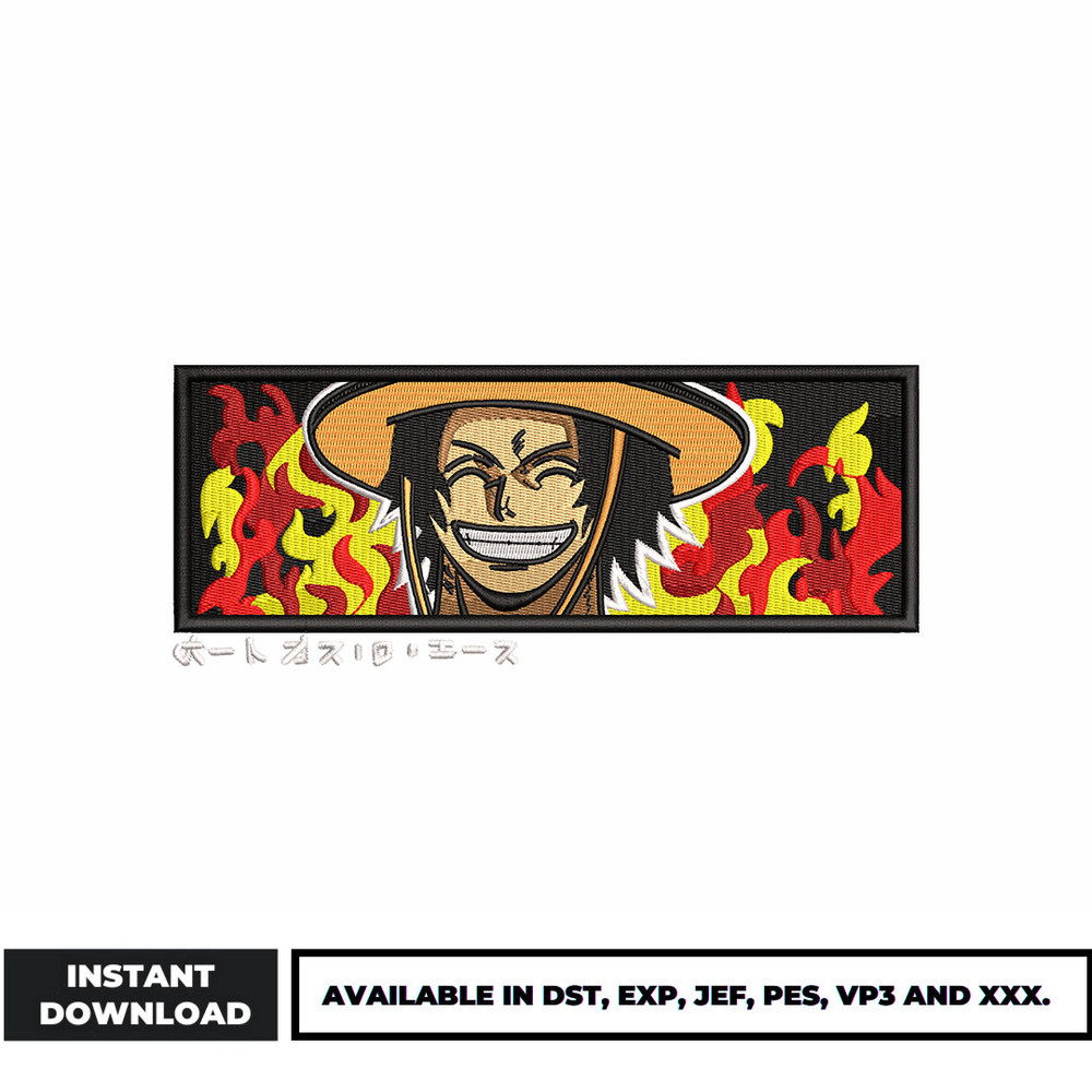 Ace box embroidery design