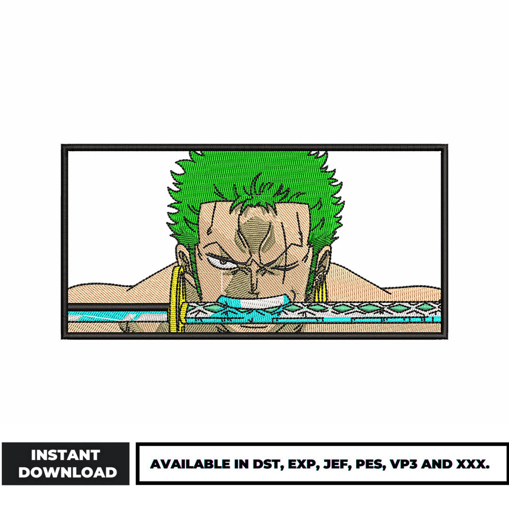 Zoro box embroidery design