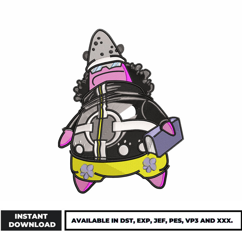 Kuma chibi embroidery design