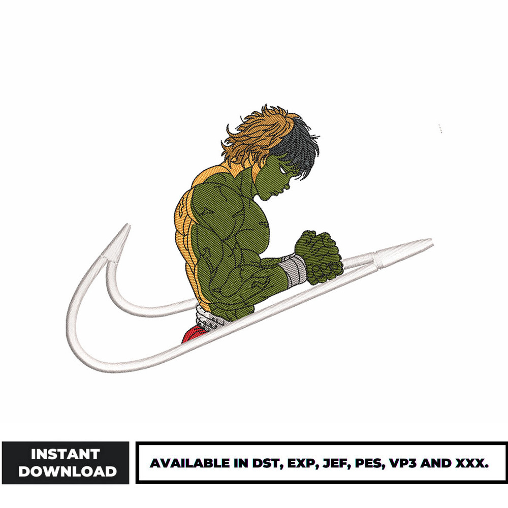 Swoosh x Baki embroidery design