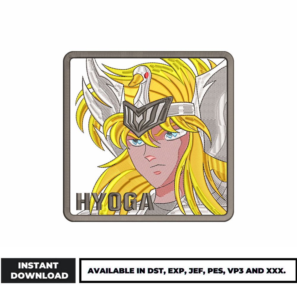 Cygnus Hyoga embroidery design