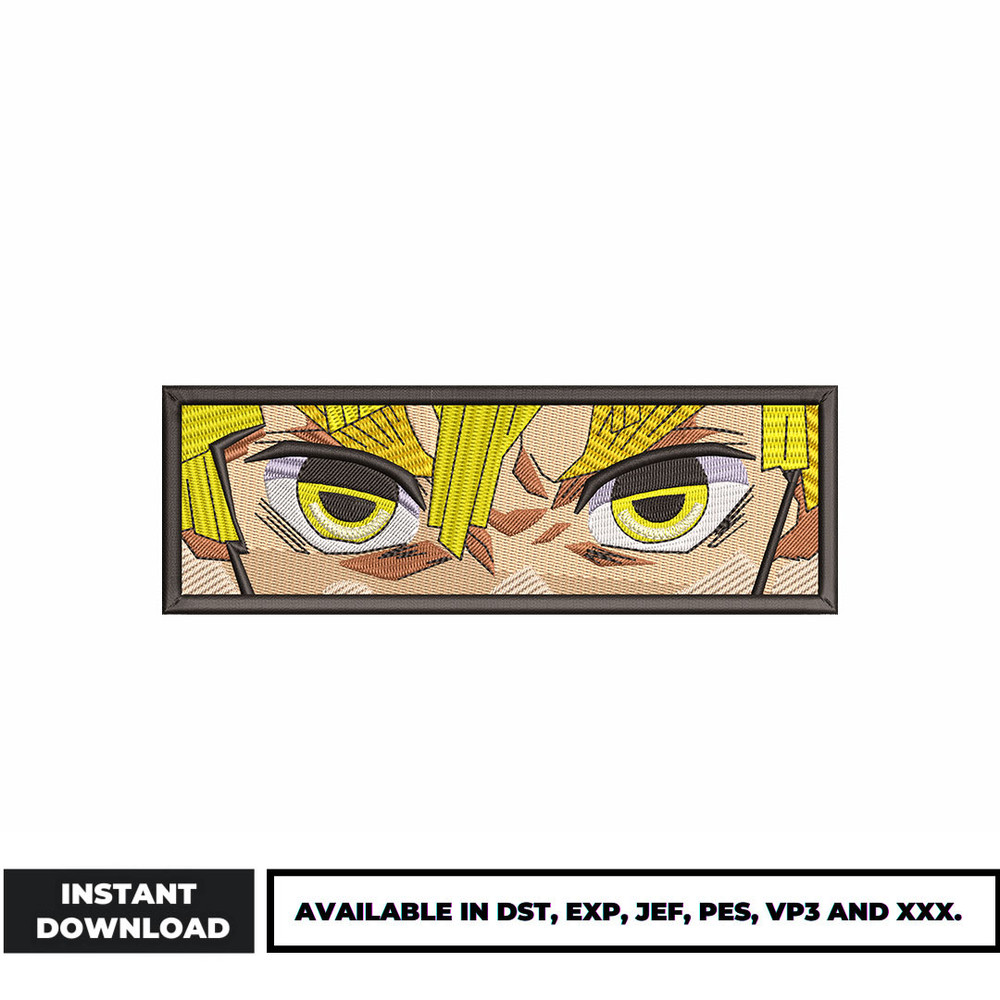 Zenitsu eyes embroidery design