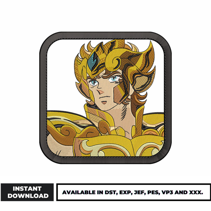 Leo Aiolia embroidery design