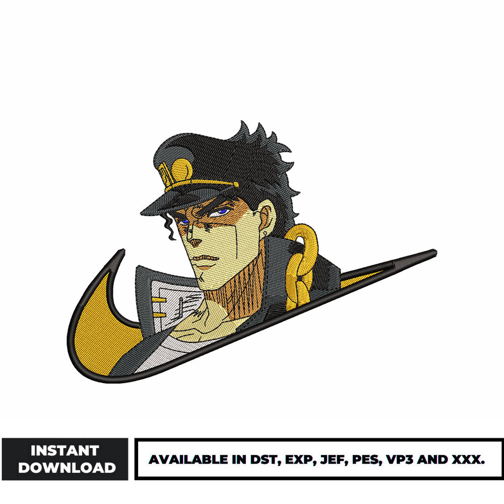 Jotaro Kujo nike embroidery design