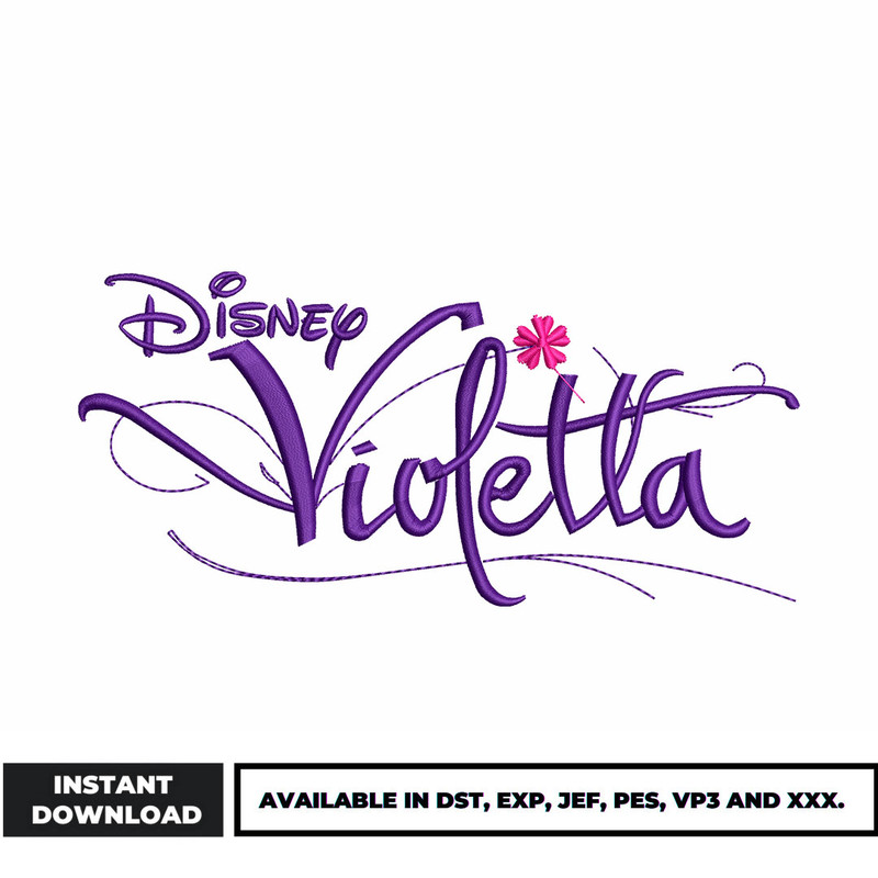 Disney Violetta embroidery design