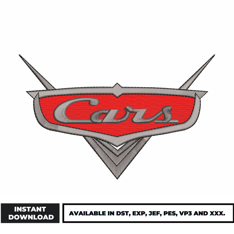 Disney car logo embroidery design
