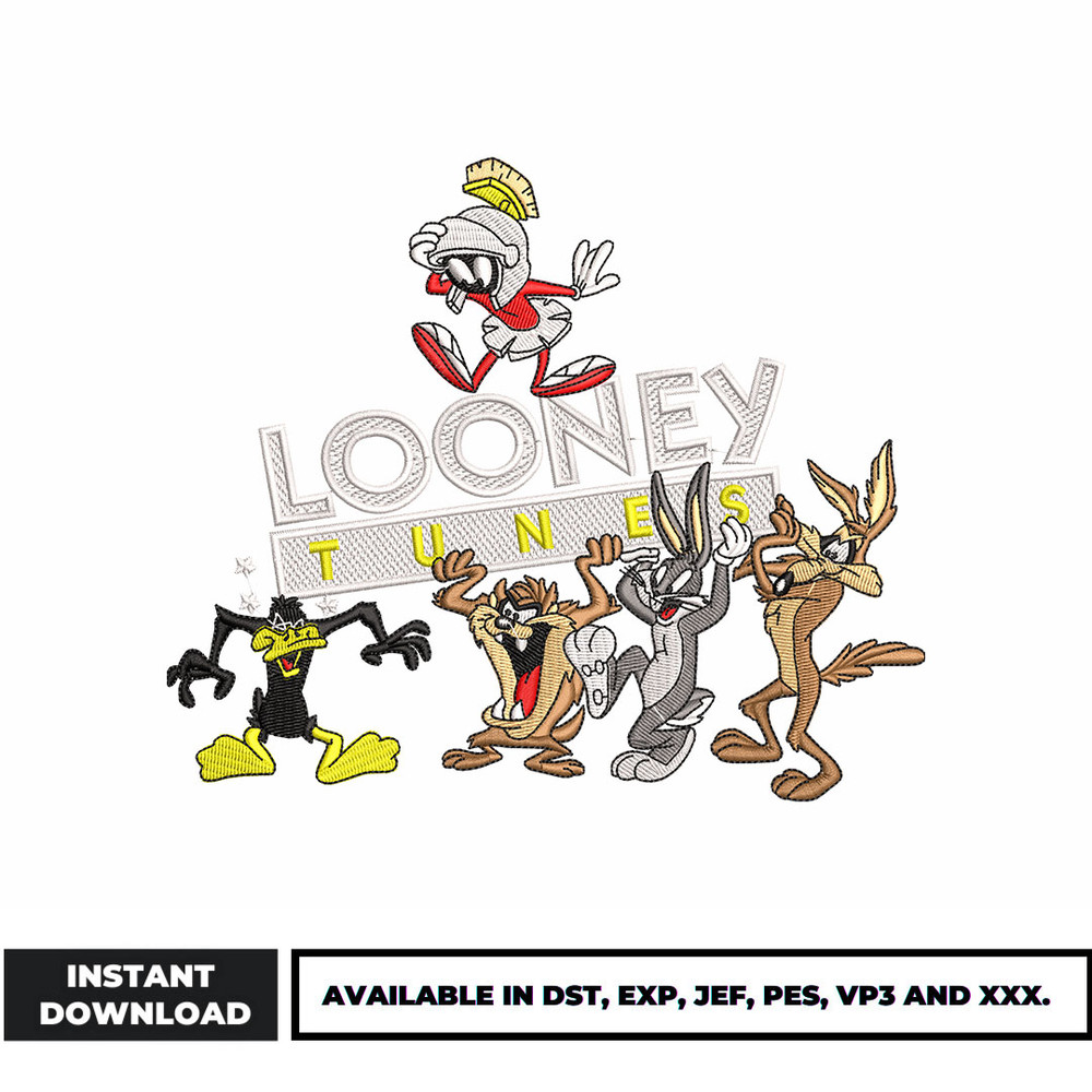 Looney tunes embroidery design