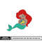 Ariel disney chibi embroidery design