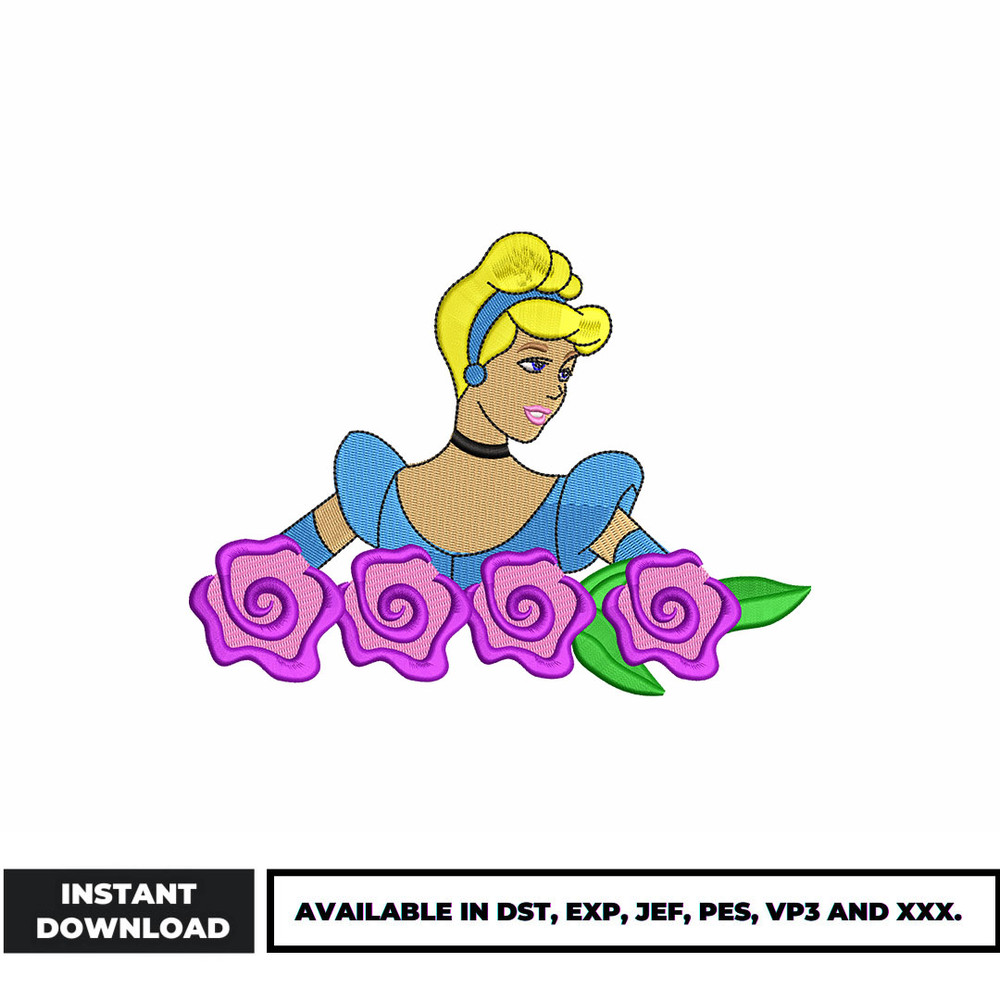 Princesas Cinderella embroidery design