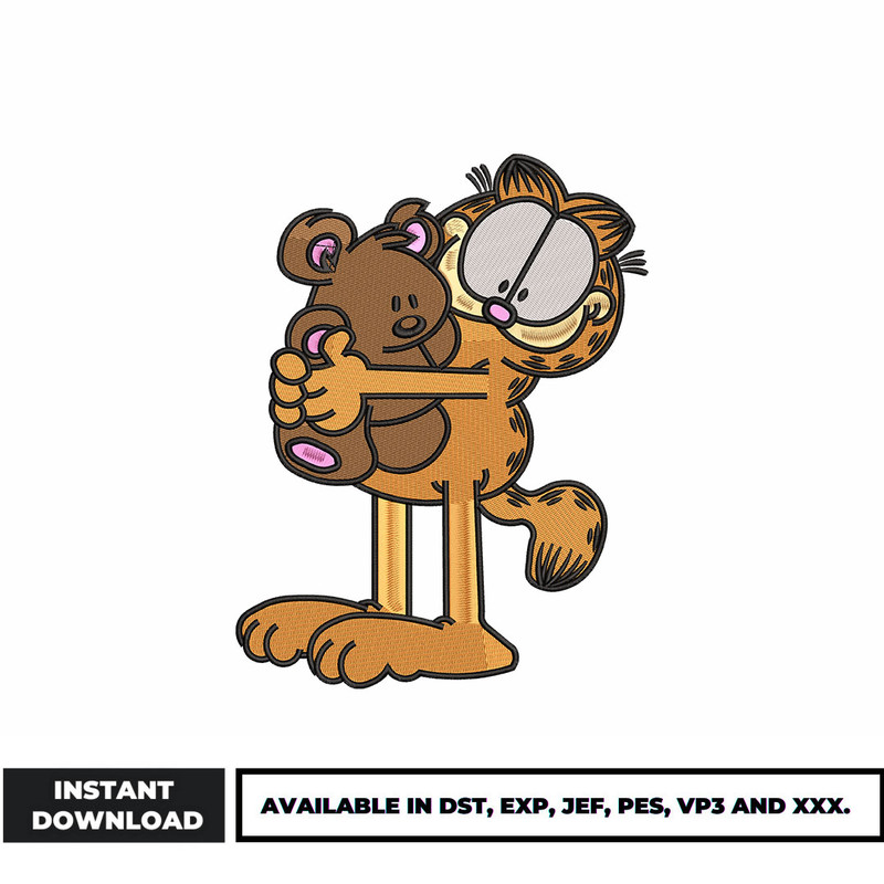 Garfield embroidery design