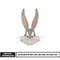 Bugs bunny face embroidery design