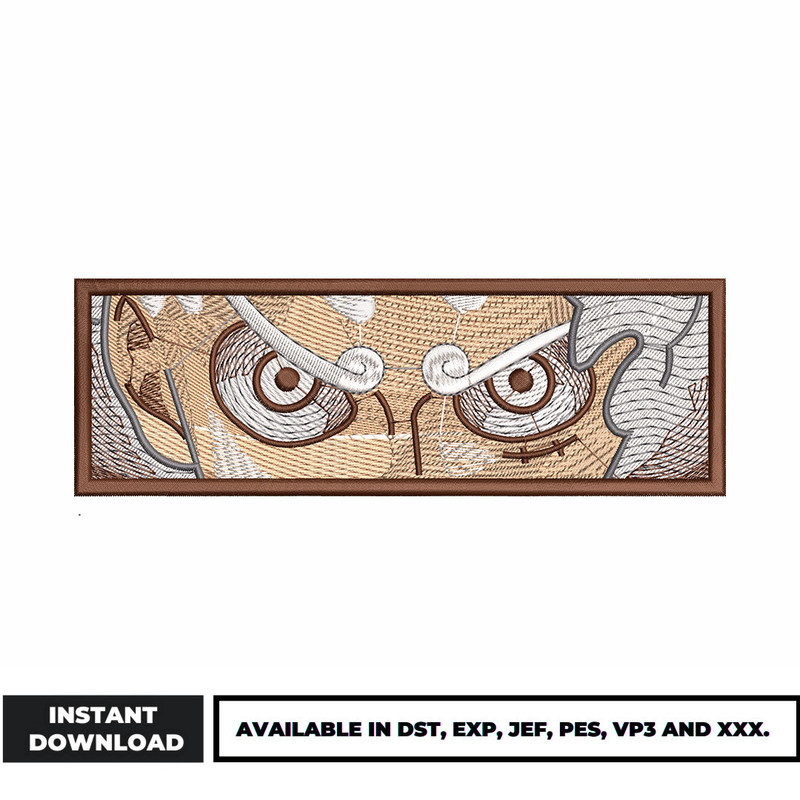 Luffy g5 eyes embroidery design