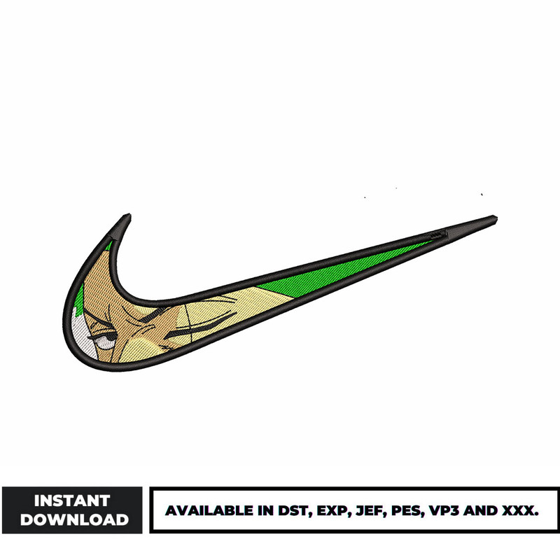 Zoro x Nike embroidery design