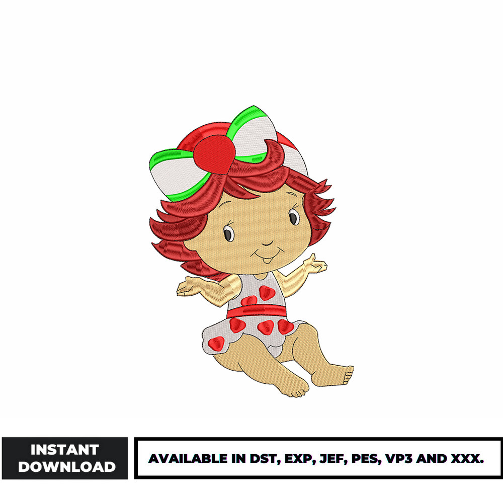 Strawberry Shortcake embroidery design