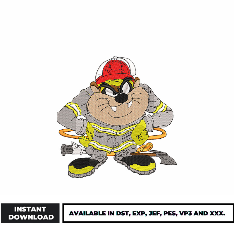 Tasmanian Devil embroidery design