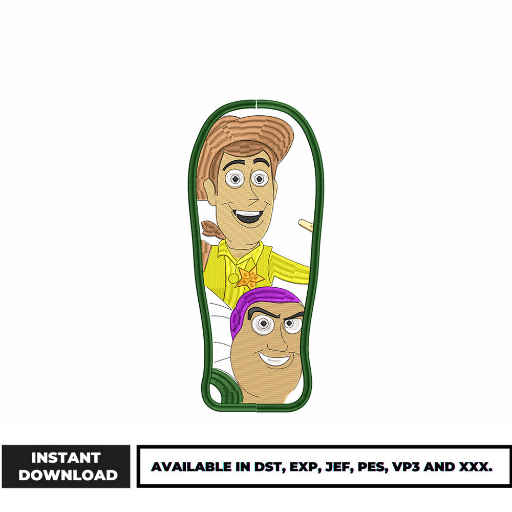 Woody and buzz face embroidery design