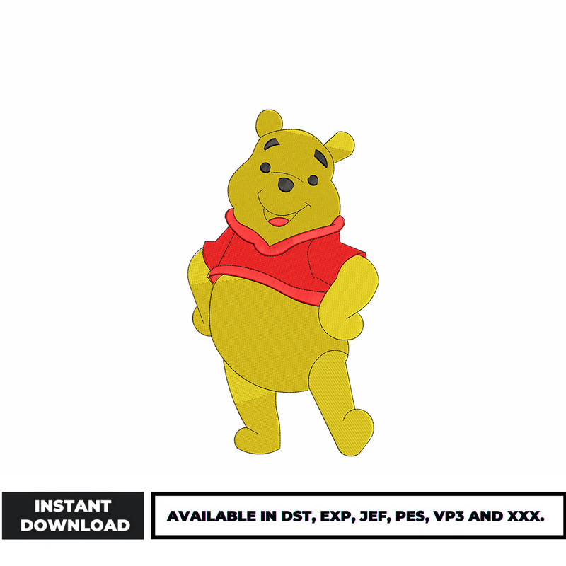 Winnie the pooh embroidery design