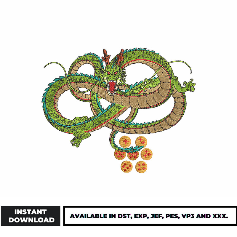 Shen long embroidery design