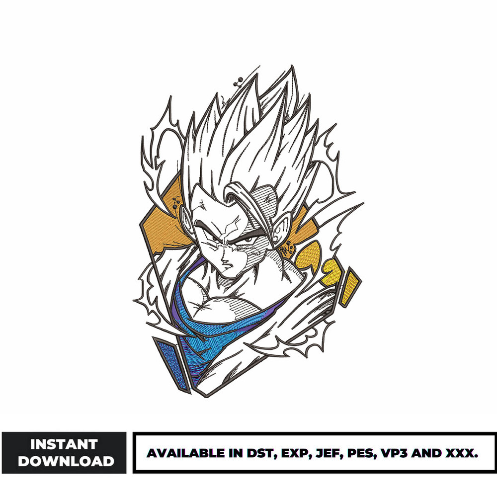 Son Gohan embroidery design