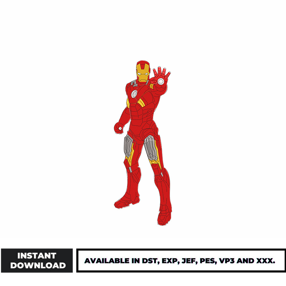 Iron Man embroidery design