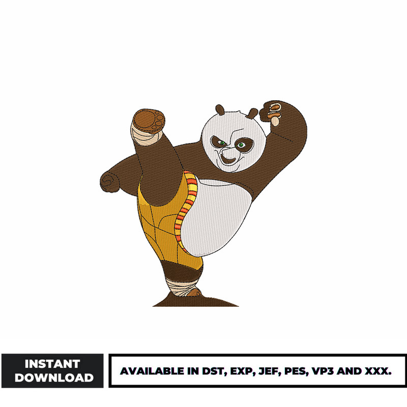 Panda embroidery design