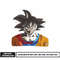 Goku face embroidery design