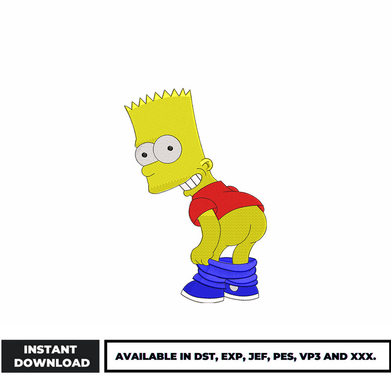 Bart Simpson Funny embroidery design