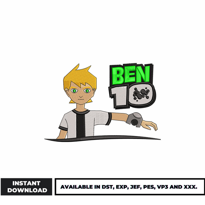 Ben Tennyson embroidery design