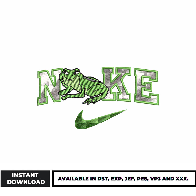 The Frog disney Nike embroidery design