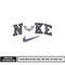 Logo nike bat embroidery design