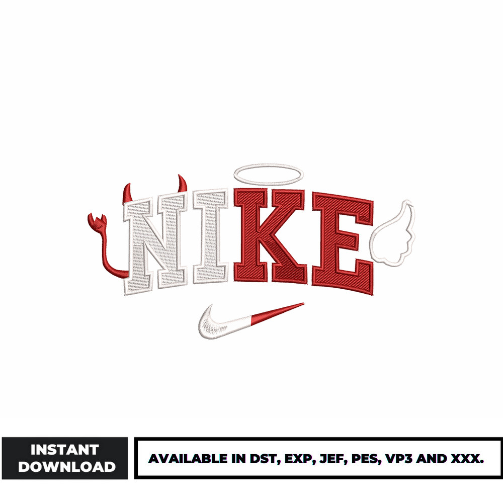 Nike Devil or Angel nembroidery design