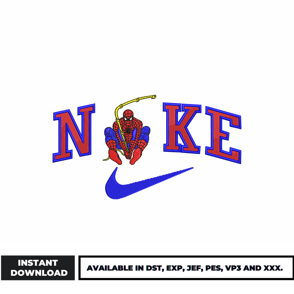 Nike Spiderman embroidery design