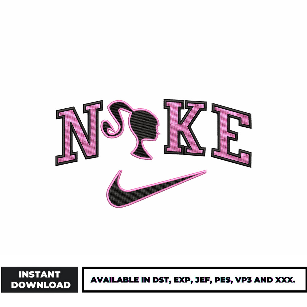 Nike Barbie Girl embroidery design
