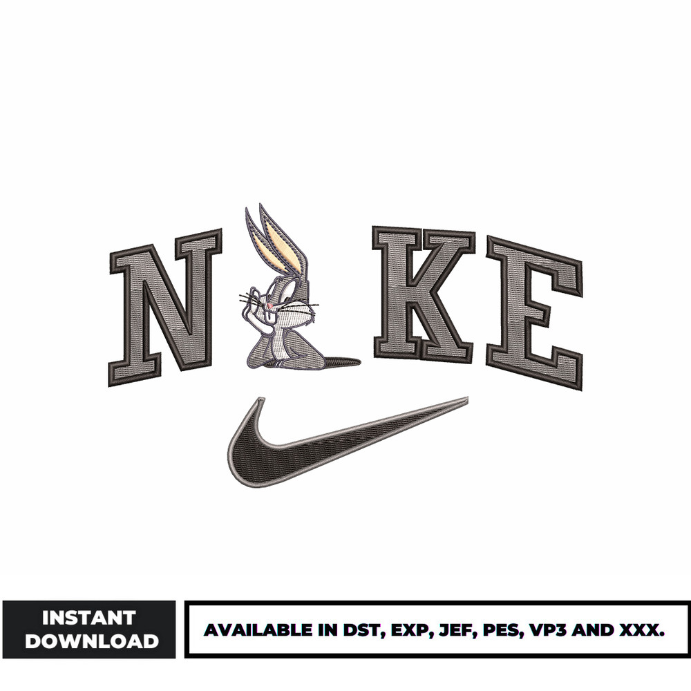 Nike Bugs Bunny embroidery design