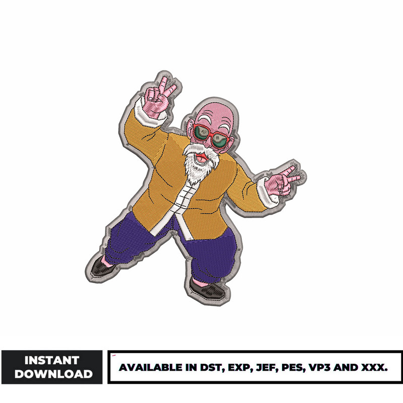 Master Roshi embroidery design