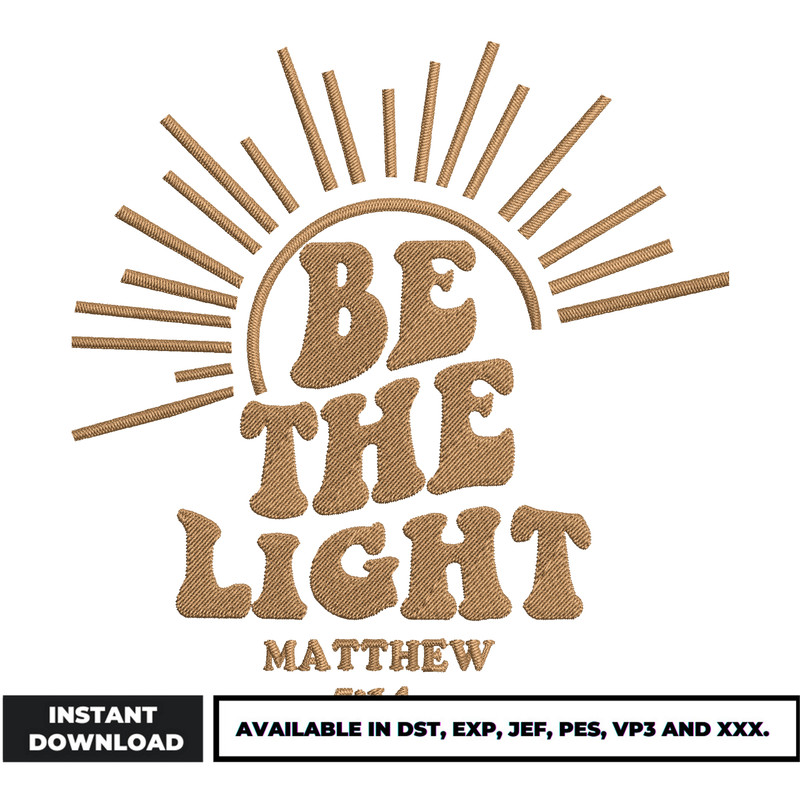 Be the light embroidery