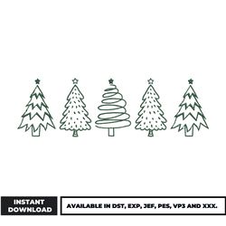 chrismas tree embroidery