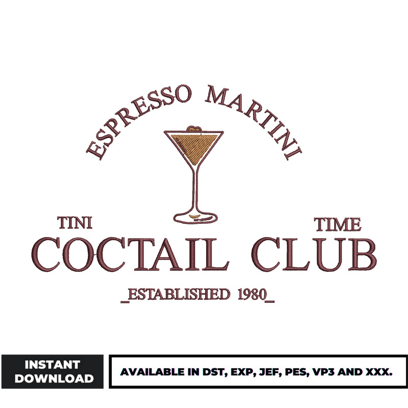 Coctail club embroidery
