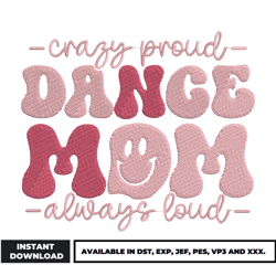 dance mom embroidery