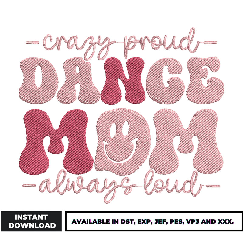 Dance mom embroidery