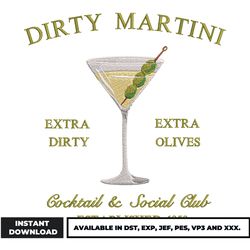 dirty martini embroidery