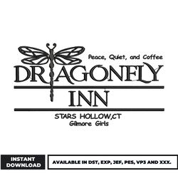 dragonfly inn embroidery