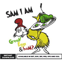 green egg ham embroidery