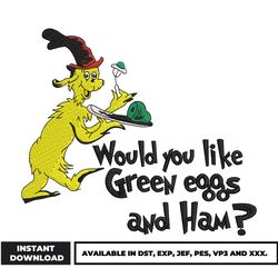 green eggs and ham embroidery