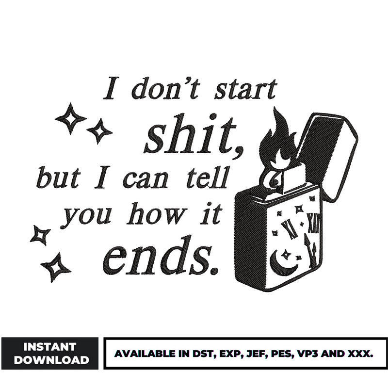 I don't start embroidery