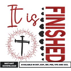 it is finished embroidery